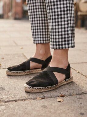 Anthropologie black suede espadrilles 7 1/2 Picon